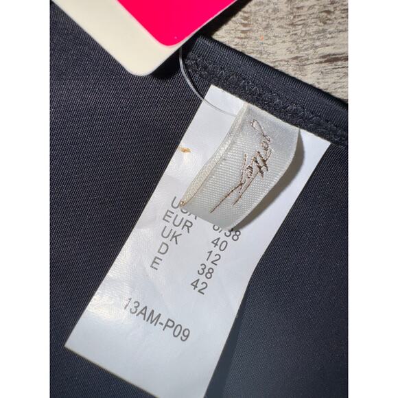 Gottex Contour Black Tankini Swim Set Sz 6 Flowy A-Line Top, Retro Poolside Glam - Picture 7 of 8